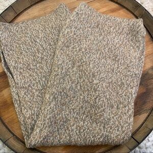 CK Calvin Klein | Peppered Tan Gray White Merino Wool Blend Knit Scarf